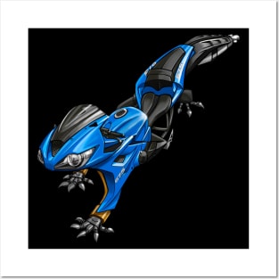 Triumph Daytona Gecko Blue Posters and Art